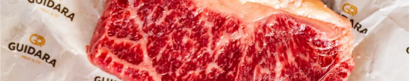 Certified Wagyu striploin and cuts, sliced